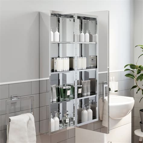 stainless steel tall bathroom cabinet|stainless steel mirrored bathroom cabinets.